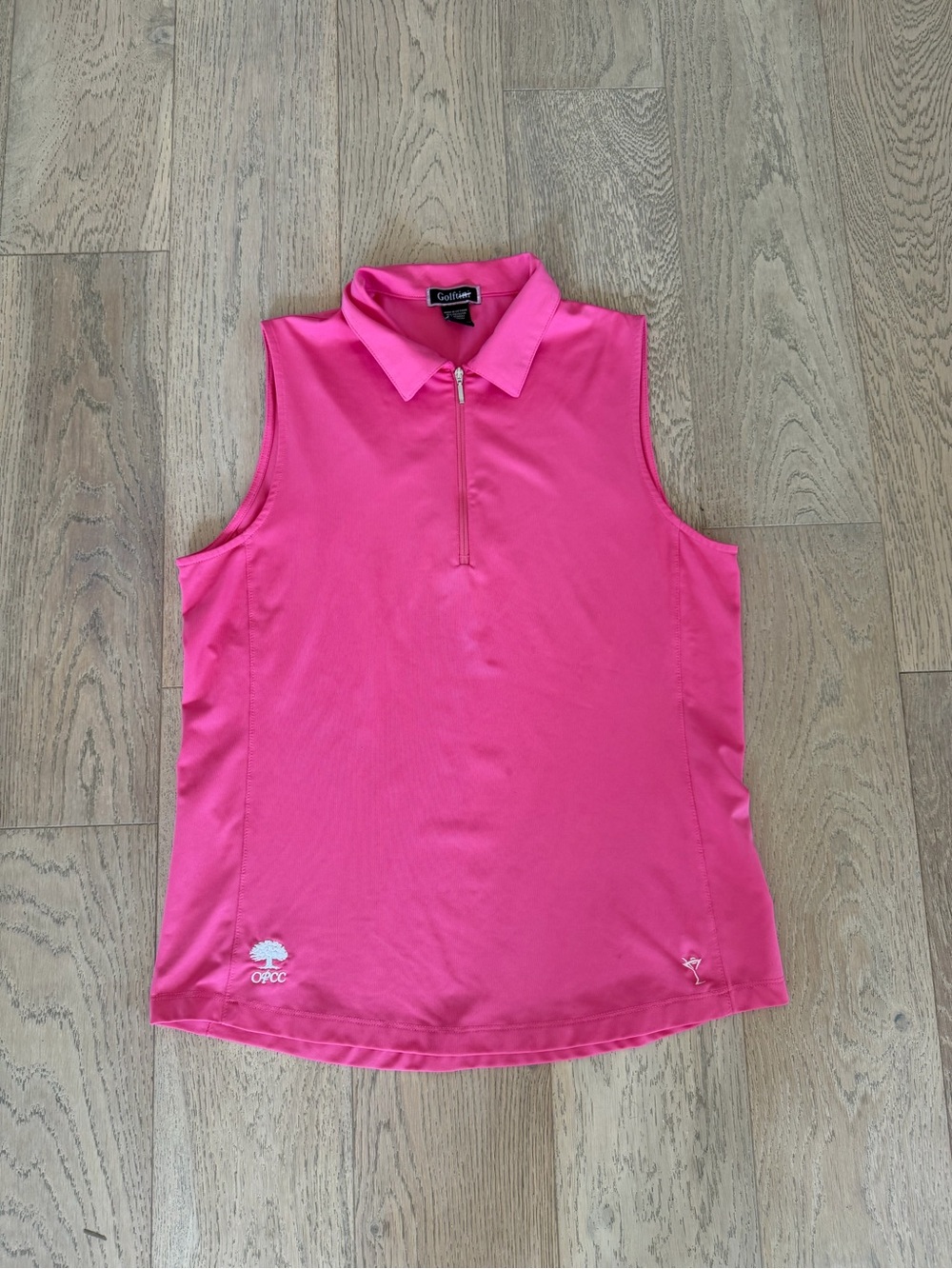 Golftini Women’s Pink Sleeveless Polo Large